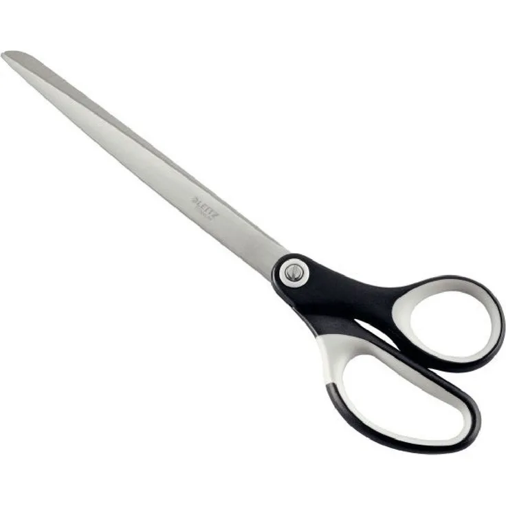 LEITZ Titan Qualitätsschere, 260 mm, schwarze Papierschere mit ergonomischen Soft-Grip Griffen, 5 Stück