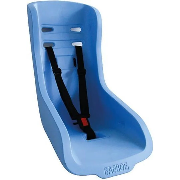 Babboe Velokindersitz, blauer Kleinkindersitz inkl. Gurte und Montagematerial