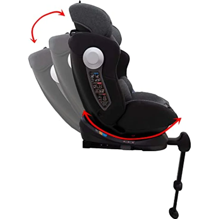 PETEX Kindersitz I-SIZE Laura 1341 mit ISOFIX und Top Tether grau, anthrazit, 44441318 – Bild 4