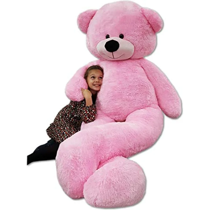 Odolplusz Teddybär 220cm GIGANT Groß Teddy Bear Plüschbär Stofftier Kuscheltier Plüschtier XXL, rosa