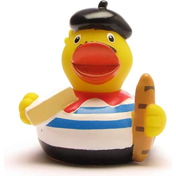 Duckshop Badeente - personalisierbar (Frankreich Ente) mit eigenem Wunschtext, 8 cm aus Vinyl – Bild 5