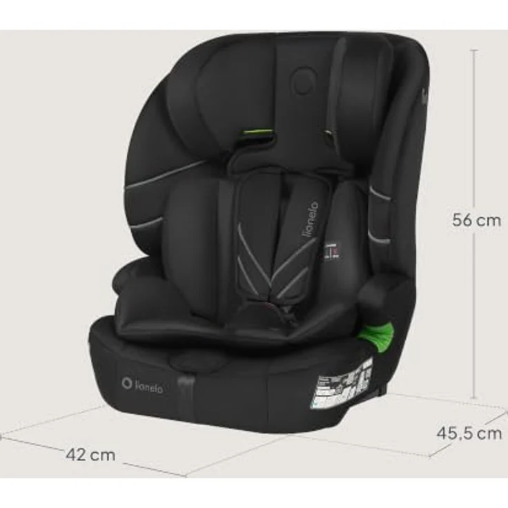 lionelo Autokindersitz LEVI FIX I-SIZE, geeignet für Kinder von 76-150 cm, Dri-Seat, ISOFIX, TopTether, 10-fach verstellbare Kopfstütze – Bild 10
