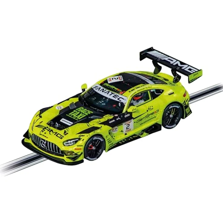 Carrera D132 Mercedes AMG GT3 Evo, No.2 - detailgetreue Nachbildung im Maßstab 1:32 mit funktionierenden Lichtern und Ersatzschleifern – Bild 1
