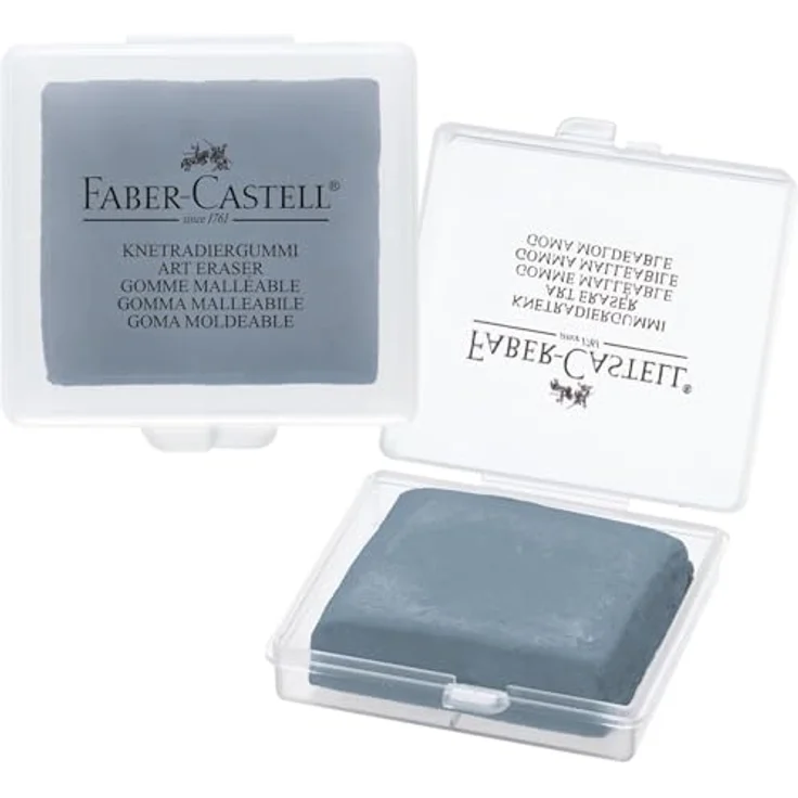 Faber-Castell ART ERASER, 3er Pack Knetgummi Radierer für Künstler, grau – Bild 3