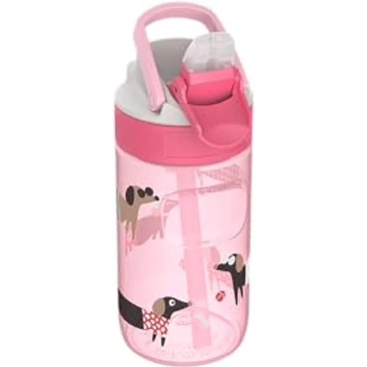 Kambukka Lagoon 400ml Kindertrinkflasche, BPA-frei, spülmaschinenfest, auslaufsicher, mit Strohhalm, Diva Dogs – Bild 3