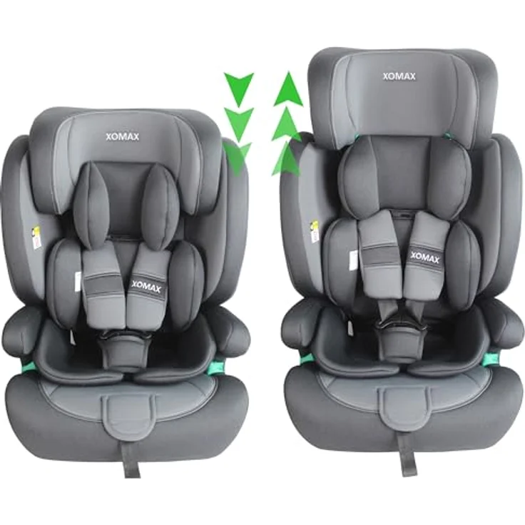 XOMAX LM238, Autokindersitz anthrazit-grau mit ISOFIX, für Kinder 9-36 kg, ab 15 Monaten bis 12 Jahre – Bild 3