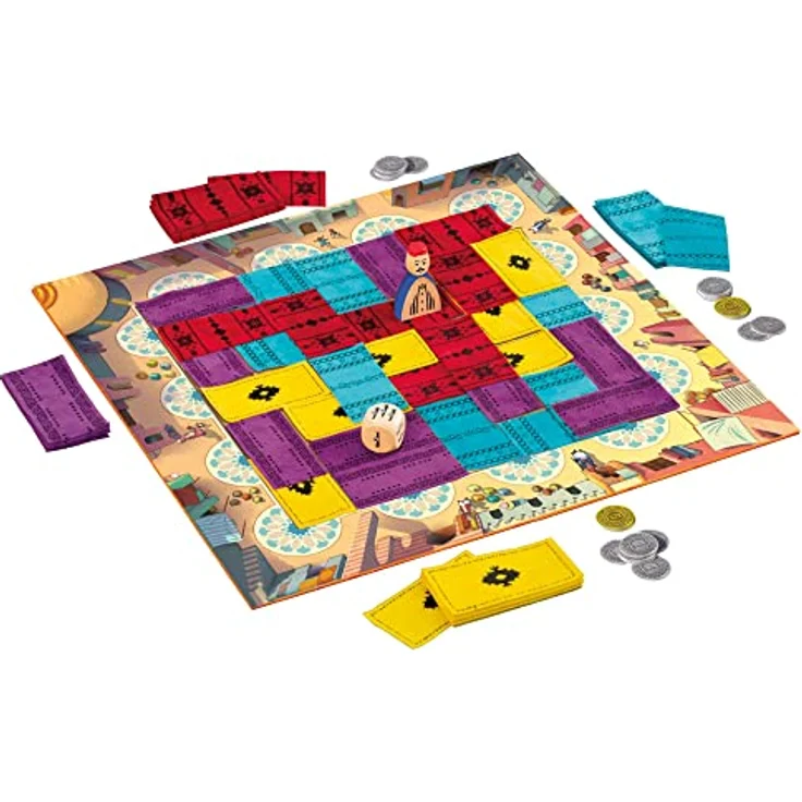 No Name Marrakesch, Brettspiel für 2-4 Spieler, strategisches Gebietskontrollspiel mit Würfelmechanik – Bild 2