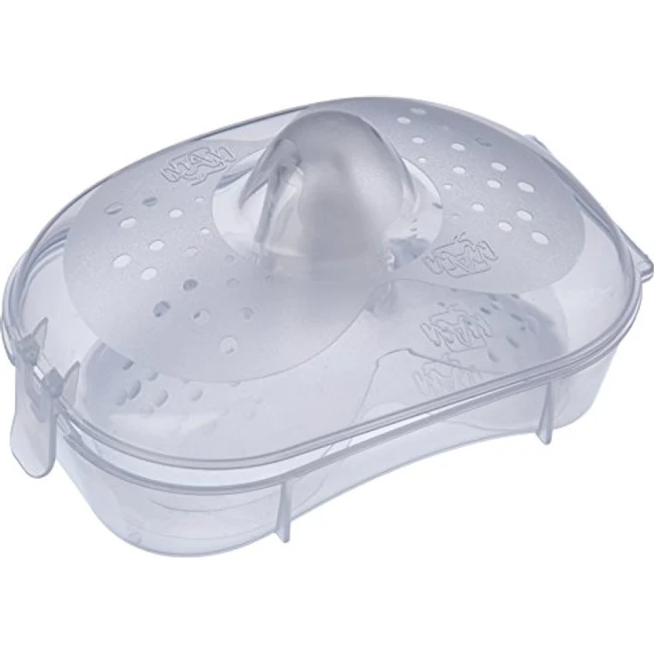 MAM Silikon-Bruststück, 2er Pack (Größe S, 17 mm), hautfreundliches Stillzubehör mit Sterilisierbox – Bild 2