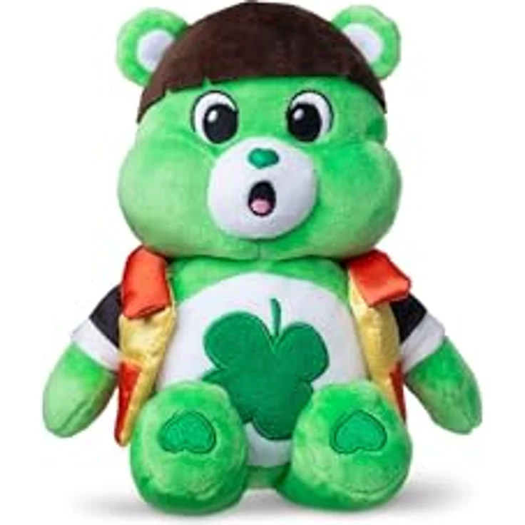 Basic Fun Care Bears x Stranger Things Good Luck Bear als Will, 22 cm Plüsch, limitierte Edition mit UPSIDE DOWN Bauchabzeichen – Bild 1