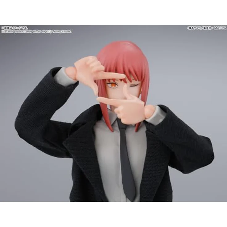 Tamashii Nation Chainsaw Man S.H. Figuarts Actionfigur Makima, 14 cm mit flexiblem Stoffmantel und wechselbaren Gesichtsteilen – Bild 9