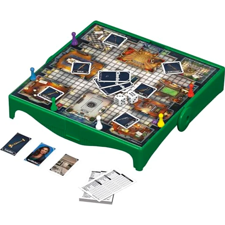 Hasbro Cluedo Kompakt 1, Reise-Brettspiel mit Detektiv-Notizzetteln und platzsparender Aufbewahrung – Bild 5