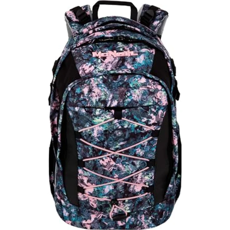 McNeill Schulrucksack LUCA, robuster Polyester-Rucksack mit Becken- und Brustgurt, herausnehmbarer Tasche, einfachem Reißverschluss – Bild 1