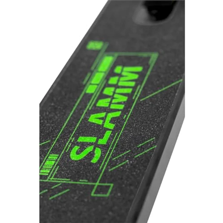 Slamm Klassischer Mini-Stunt-Scooter, 110mm Rollen, niedrige Fahrhöhe, Anfängerfreundlicher T-Stab, optimale Lenkung - Schwarz – Bild 4