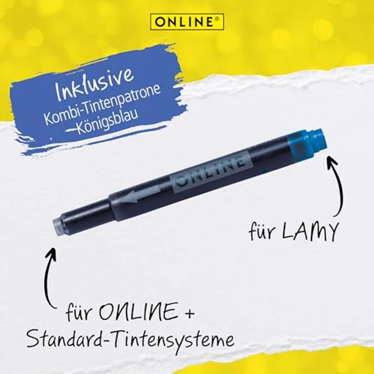 Online Pen Füller Slope, ergonomisch, ideal für die Schule, inkl. Tintenpatrone – Bild 6