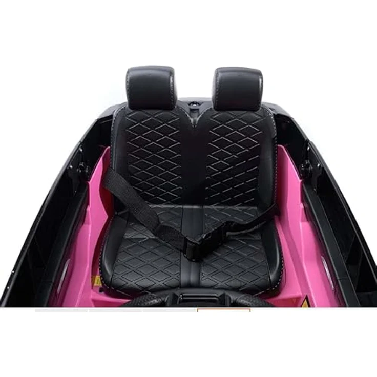 FINOOS Range Rover Velar Kinder Elektroauto 12V, lizenziert, mit RC Fernbedienung, LED Beleuchtung, Audioschnittstellen, rosa – Bild 9