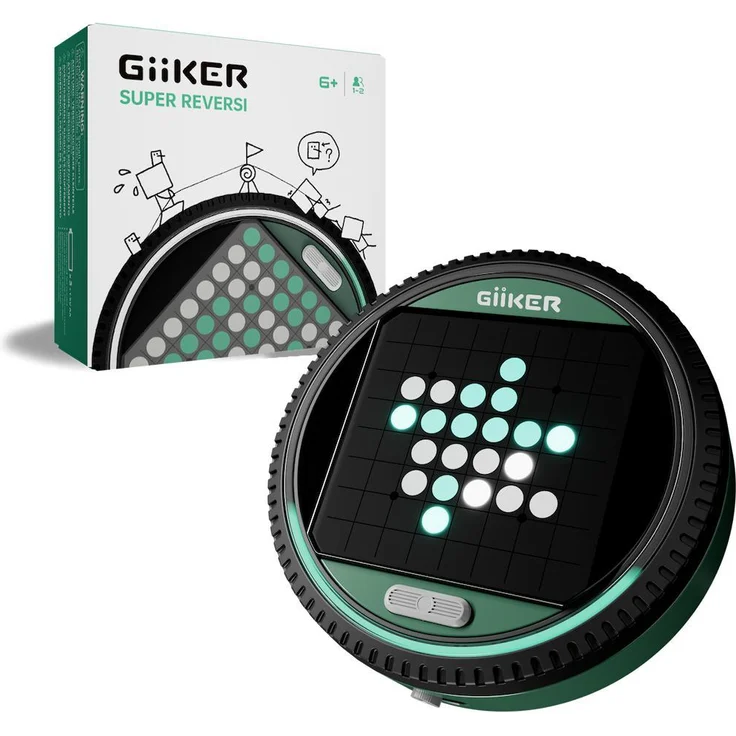 GiiKER Super Reversi, Elektronisches Strategie-Spiel mit KI-Gegner, Magnetisch & Reisespiel, Lichtgeführte Züge - 3 Spielmodi für Solo und Duell