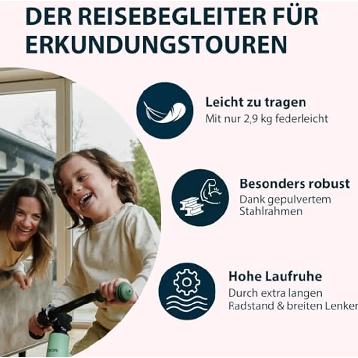 HUDORA Laufrad Up 10 Zoll Pixie, leichtes Gleichgewichtsrad für Kinder ab 18 Monaten, hohe Kippstabilität, ergonomischer Sattel, verstellbarer Lenker, 2 Räder, geeignet für 78-100 cm Körpergröße – Bild 4