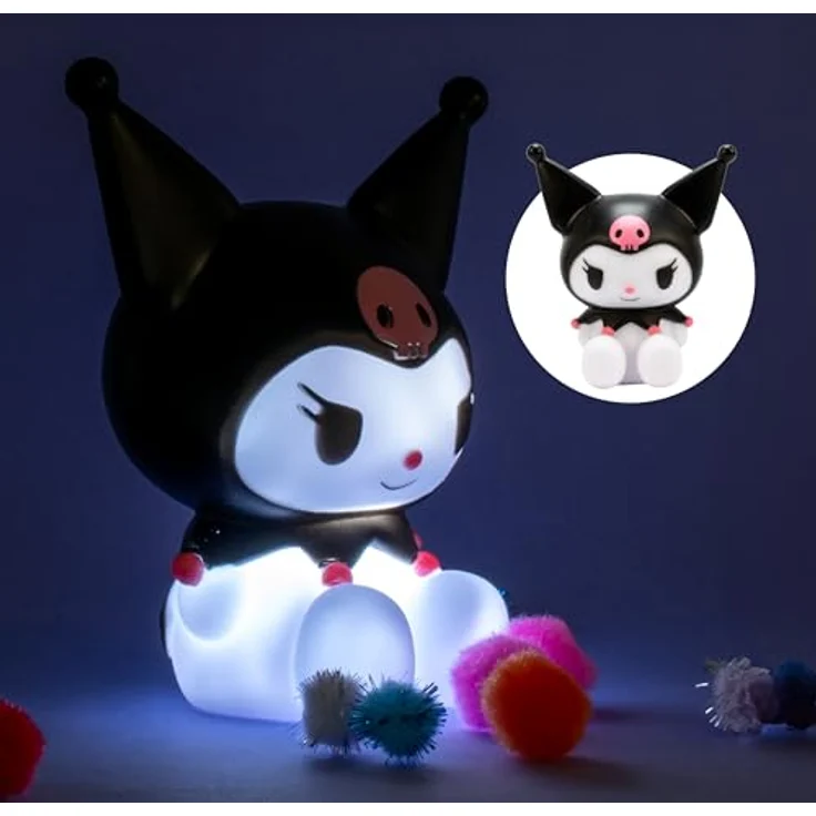 BlueSkyStudios Sanrio Stimmungslicht Kuromi, niedliche Schreibtischlampe mit sanfter Beleuchtung, Micro-USB/Batteriebetrieb, kompakte Größe – Bild 2