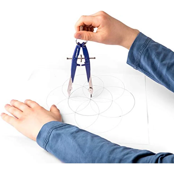 STAEDTLER Mars Comfort 556 Zirkel, hohe Qualität mit Spindelführung Mitteltriebspindel, exakt und präzise, pastell-pink und pastell-lavendel, stabiles Etui mit Klappdeckel, 556 00-PA2 – Bild 4