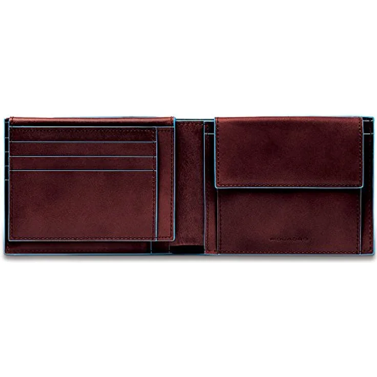 Piquadro Blue Square Münzbörse, 0.43 liters, Braun (Mogano)