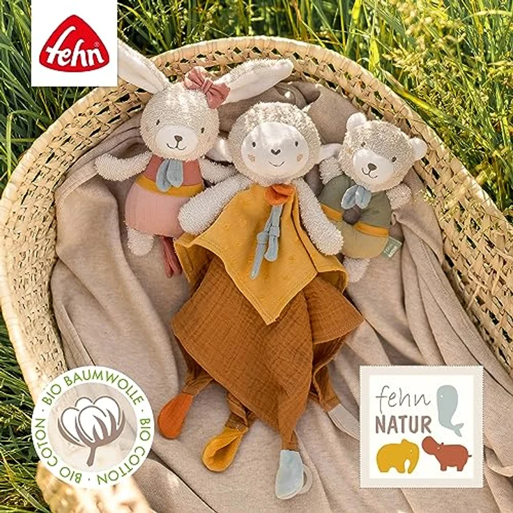 BABY FEHN fehnNATUR Wrist Rattle Sheep, Handrassel in Kontrastfarben für Kleinkinder, 1 St. – Bild 6