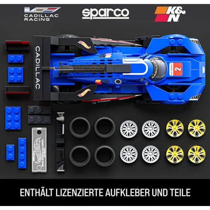 Mattel® Modellbausatz Hot Wheels Cadillac Project GTP, Maßstab 1:32, 236 Teile, inklusive Die-Cast-Auto und Aufklebern – Bild 4