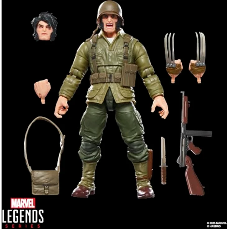 Marvel Legends Series Wolverine (WWII Logan), Action-Figur mit 7 Accessoires, 15 cm, über 20 Bewegungspunkte – Bild 2