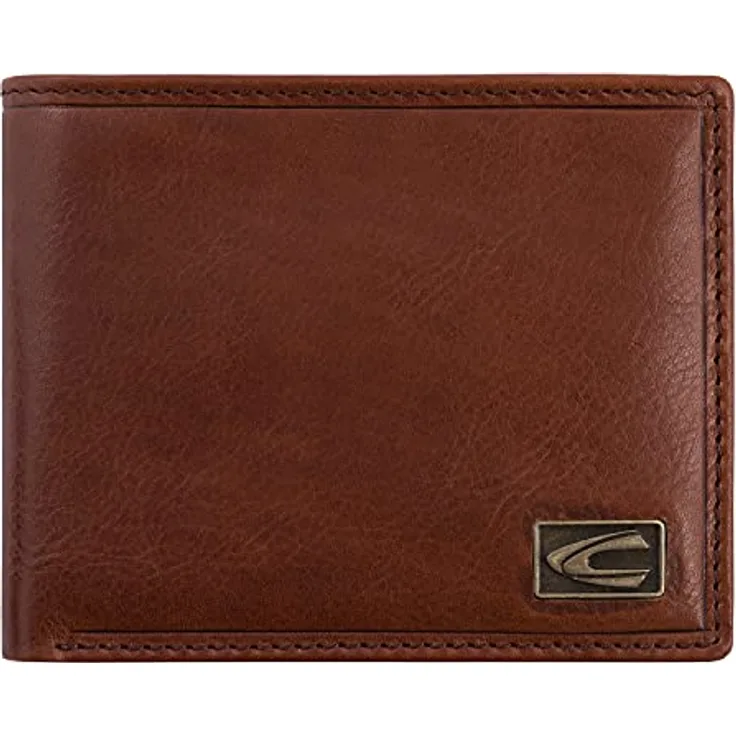 camel active Japan Herren Geldbörse RFID Klein Querformat Leder Cognac Braun