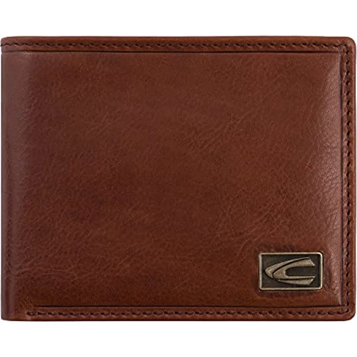camel active Japan Herren Geldbörse RFID Klein Querformat Leder Cognac Braun – Bild 1