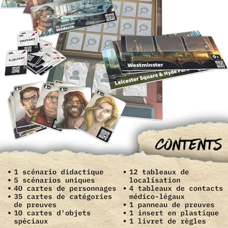Lucky Duck Games Chronicles of Crime – Grundspiel, kooperatives Gesellschaftsspiel für 1-4 Spieler, mit App & 3D, für Erwachsene und Kinder ab 12 Jahren, 60-90 Minuten Spielzeit – Bild 5