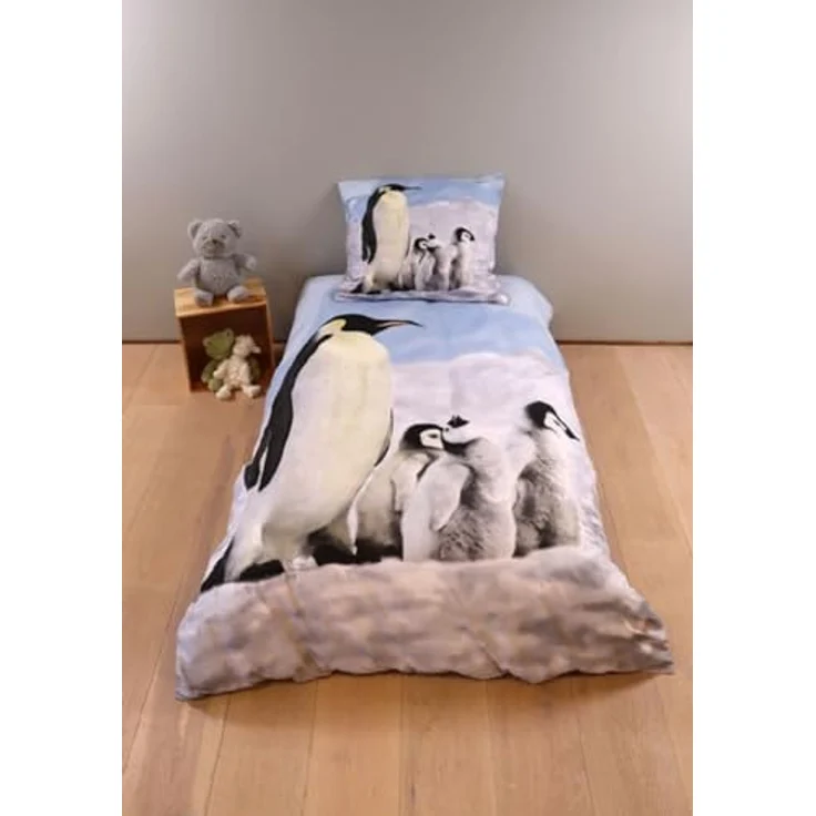 BrandMac Bettwäsche Set mit Pinguin 135 x 200 cm 80 x 80 cm 100% Baumwolle – Bild 2