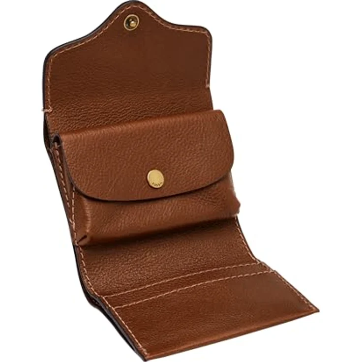 Fossil Heritage Kreditkartenetui aus Leder, 10 cm, braun, handlich mit Druckknopf – Bild 3