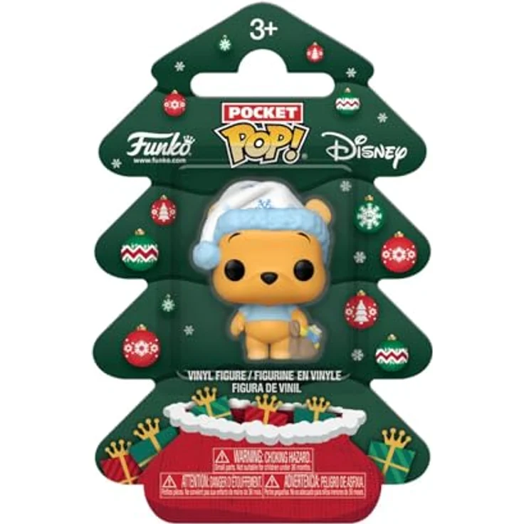 Funko Pocket POP! Holiday Tree: Winnie The Pooh - Sammler-Minifigur aus hochwertigem Vinyl, ca. 11,76 cm groß, ideales Geschenk für Winnie-the-Pooh-Fans, Strumpffüller und Party-Dekoration – Bild 1