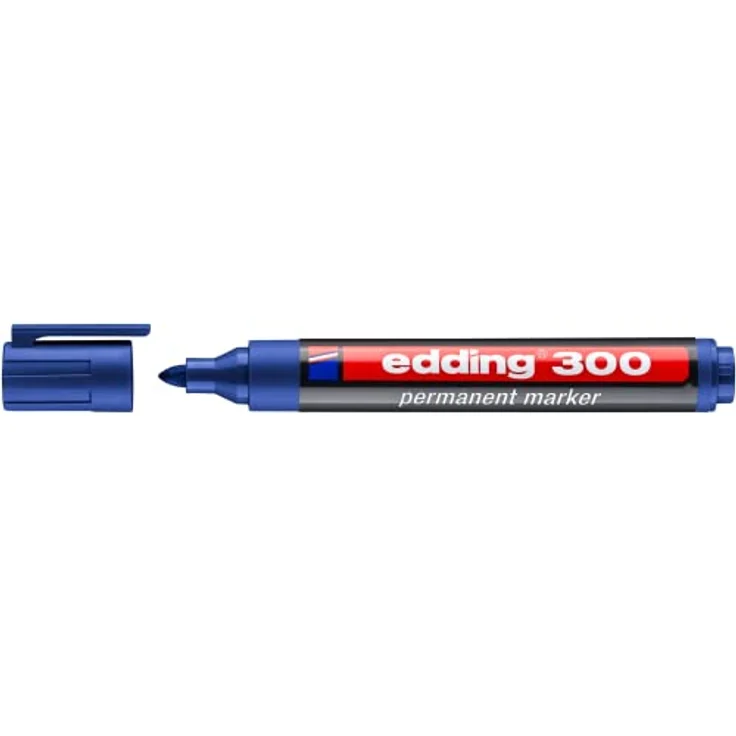 edding 300 Permanentmarker -10 Farben - 10 Stifte - Rundspitze 1,5-3 mm - wasserfest, schnell-trocknend - wischfest - für Karton, Kunststoff, Glas, Holz, Metall, Glas – Bild 3