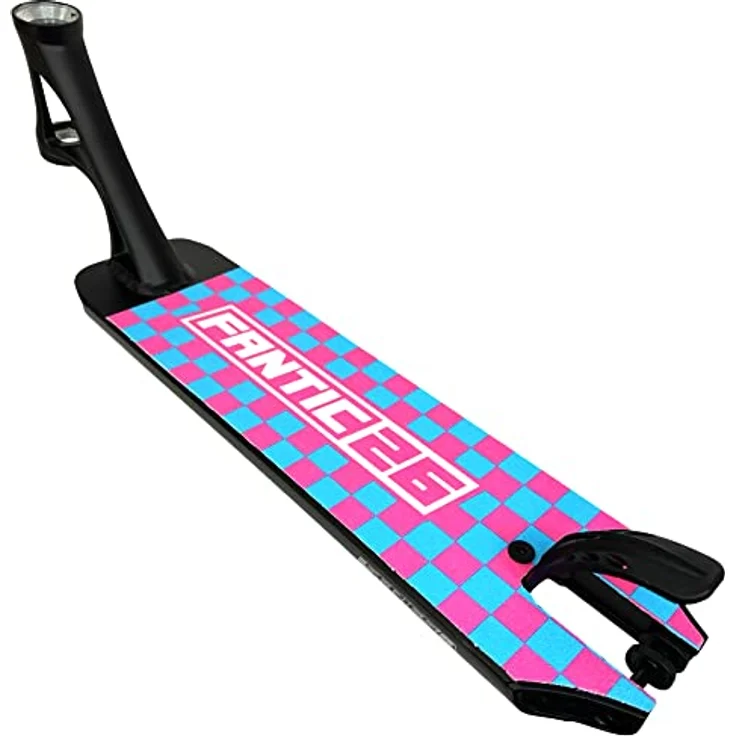 Fantic26 Stuntscooter Stunt-Scooter Griptape 58,5cm x 15,5cm Checker Pink/Türkis, reißfestes/wasserfestes PVC Material, extra starker Kleber – Bild 4