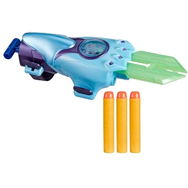 Transformers Nerf EarthSpark Cyber-Sleeve Battle Blaster Spielzeug mit Nerf Dart-Blaster und einziehbarem Cyber-Schwert, Blau