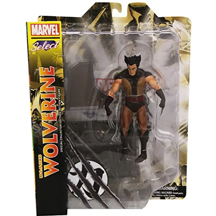 Diamond Select Marvel Select Wolverine Unmaskiert Actionfigur, 18 cm, detailreich