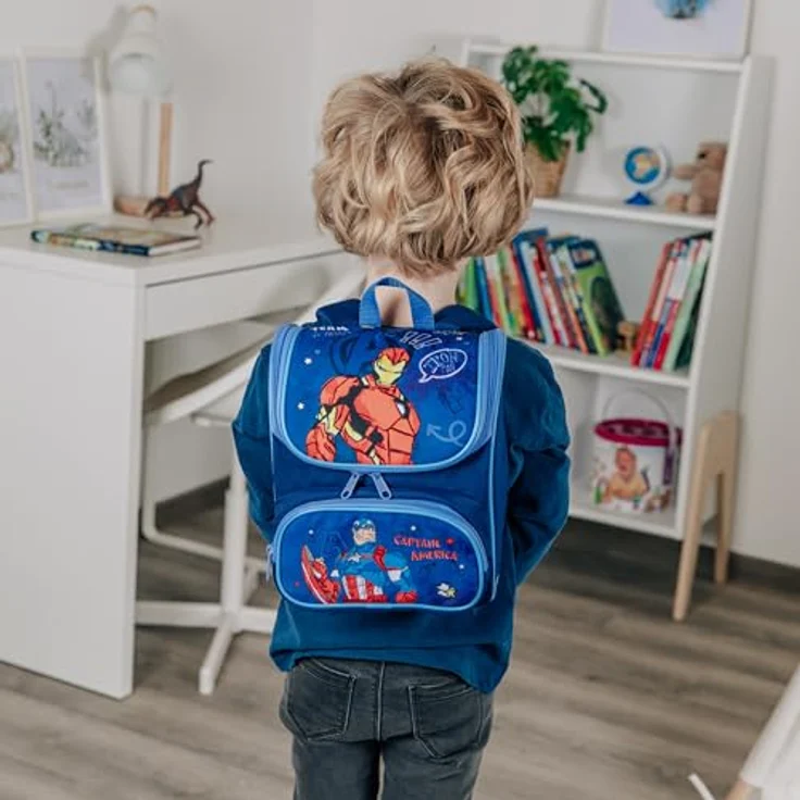 Scooli Vorschulranzen Cutie, Avengers, 6,5 l Volumen, gepolstertes Rückenbett, abnehmbarer Brustgurt – Bild 5