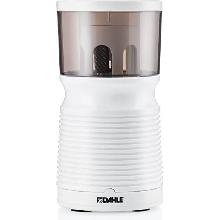 Dahle Elektrische Spitzmaschine 210 (Anspitzer für Stiftdurchmesser 8 mm – 11 mm, Kindersicher nach GS-Standards) Weiß, 20,7 x 10,3 x 10,3