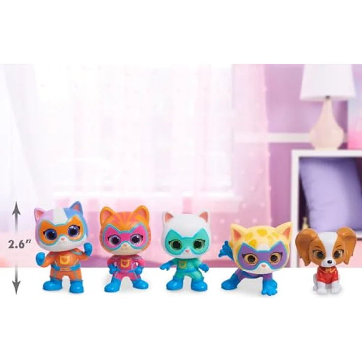Just Play Disney Junior SuperKitties Heldenteam, 5-teiliges Figurenset mit 5 cm großen Sammelfiguren, Kinderspielzeug ab 3 Jahren – Bild 3