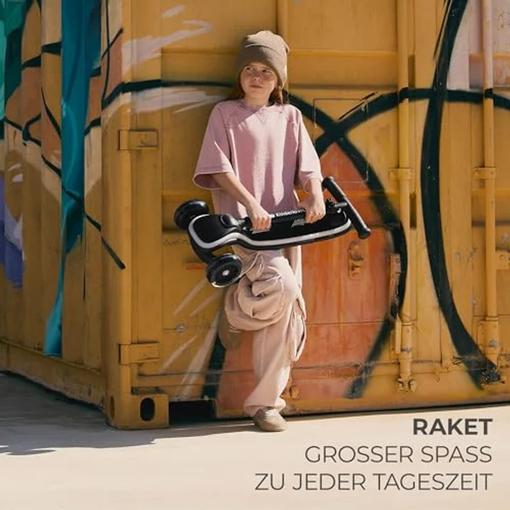 Kinderkraft RAKET Kinderroller, Scooter mit LED Rädern, höhenverstellbarem Lenker und modernem Design, rosa – Bild 2