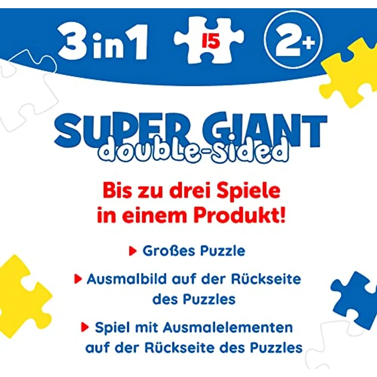 Trefl 42010 Bluey, Kinderpuzzle mit Malbuch und Ausmal-Elementen, Mehrfarbig – Bild 2