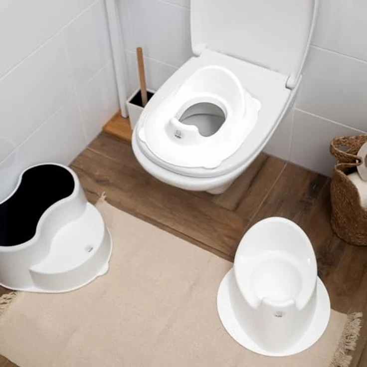 Rotho Babydesign Toilettenaufsatz Toilettentrainer Toilettensitz Kleinkind TOP recycelt (Kunststoff) weiss – Bild 4