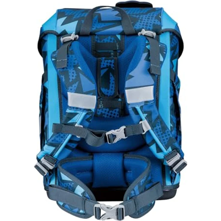 DerDieDas Schulranzen ErgoFlex Tiny Set 6-teilig, ergonomisches Design, mitwachsendes System, Dark Dragon blau, 21L Volumen – Bild 3