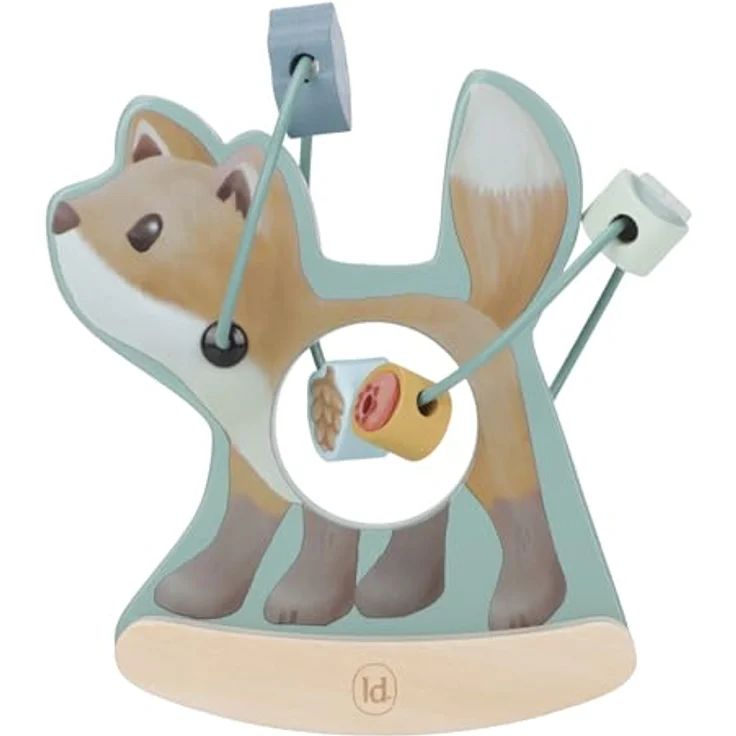 Little Dutch 7234 FSC Holz Motorikschleife Schaukeltier Fuchs, Maße 13,7x8,5x15,3 cm, ab 12 Monate, Forest Friends – Bild 3