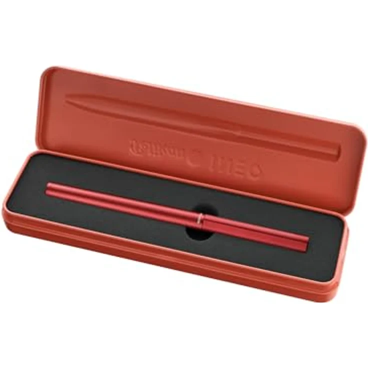 Pelikan Füllfederhalter Pelikan Füller Ineo® Elements P6, Feuer-Rot, Patronenfüllsystem, polierte Edelstahlfeder, clip-loses Design – Bild 2