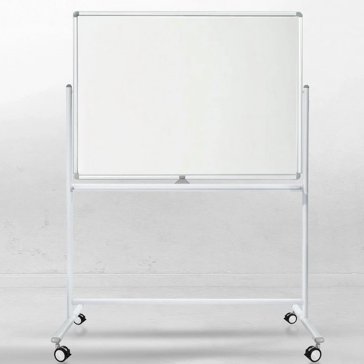 Master of Boards Wandtafel Whiteboard Stanford, Doppelseitige Magnettafel, Mobil & drehbar, 5 Größen verfügbar