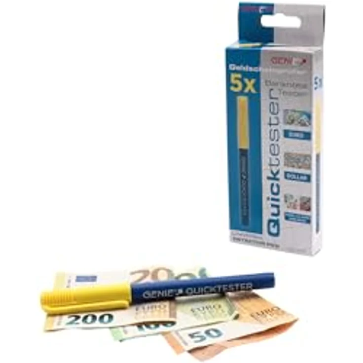 GENIE Quicktester Geldscheinprüfstift (unkomplizierter Schutz vor Falschgeld), 5 Stück – Bild 4