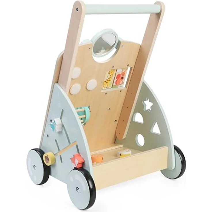 Bayer Chic 2000 Lauflernwagen aus Holz, bunt, verstellbare Lauflernhilfe mit Motorikspielzeug und Activity-Walker, 436-20 – Bild 4