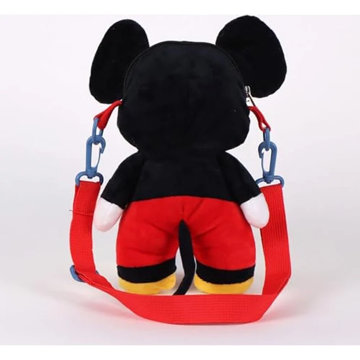 Cerda Handtasche Mickey Mouse, Weiche Plüsch-Tasche mit verstellbarem Schulterriemen, 14 × 28 × 11 cm, 161 g – Bild 3
